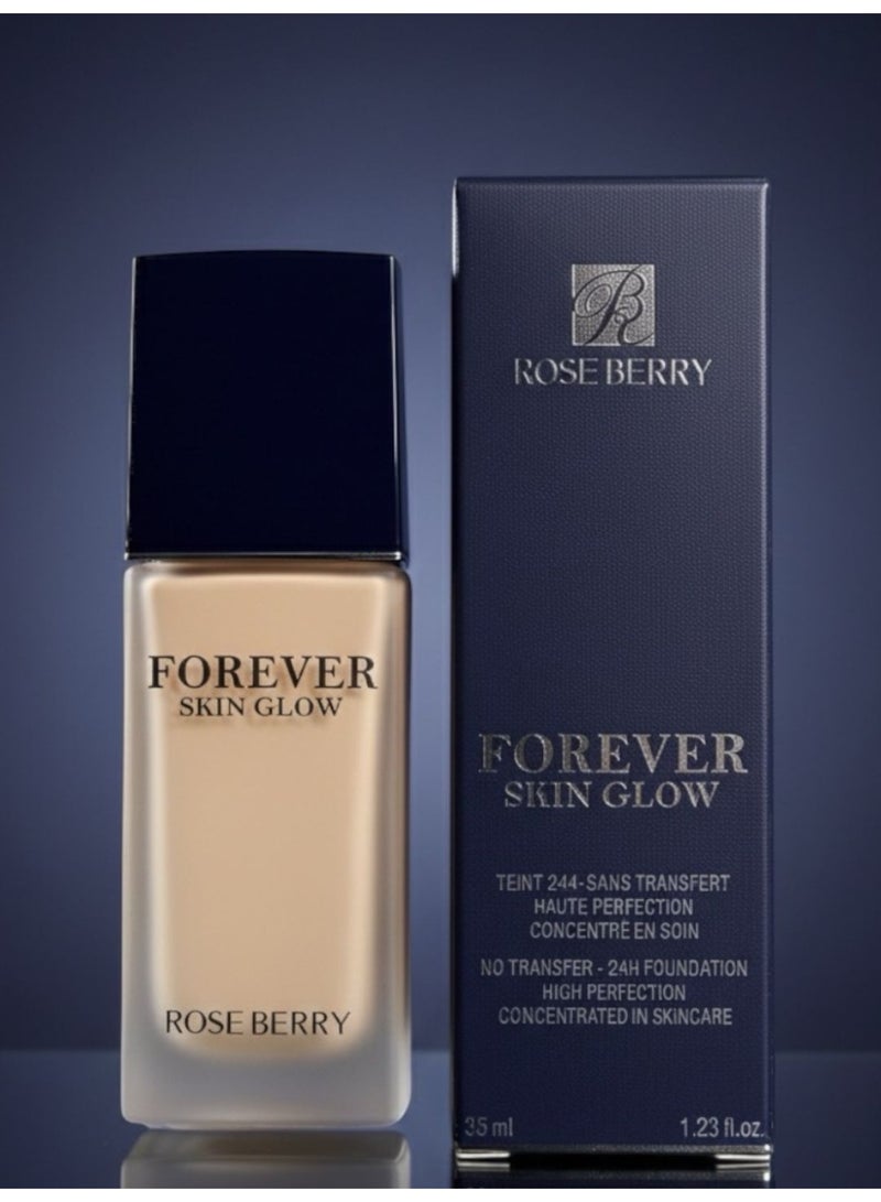 ROSE BERRY FOREVER SKIN GLOW TEINT NO TRANSFER 24H FOUNDATION HIGE PERFECTION