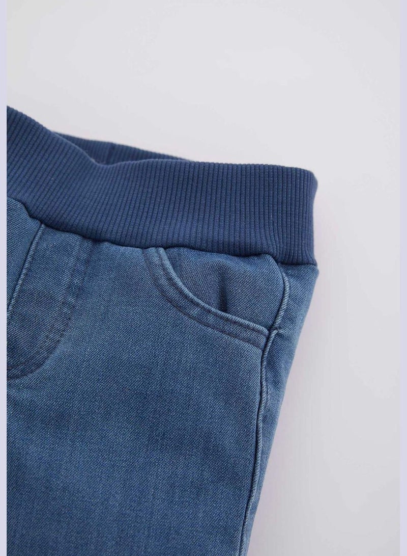 DeFacto BabyGirl Jogger Fit Frill Neck Denim Trousers - Image 2