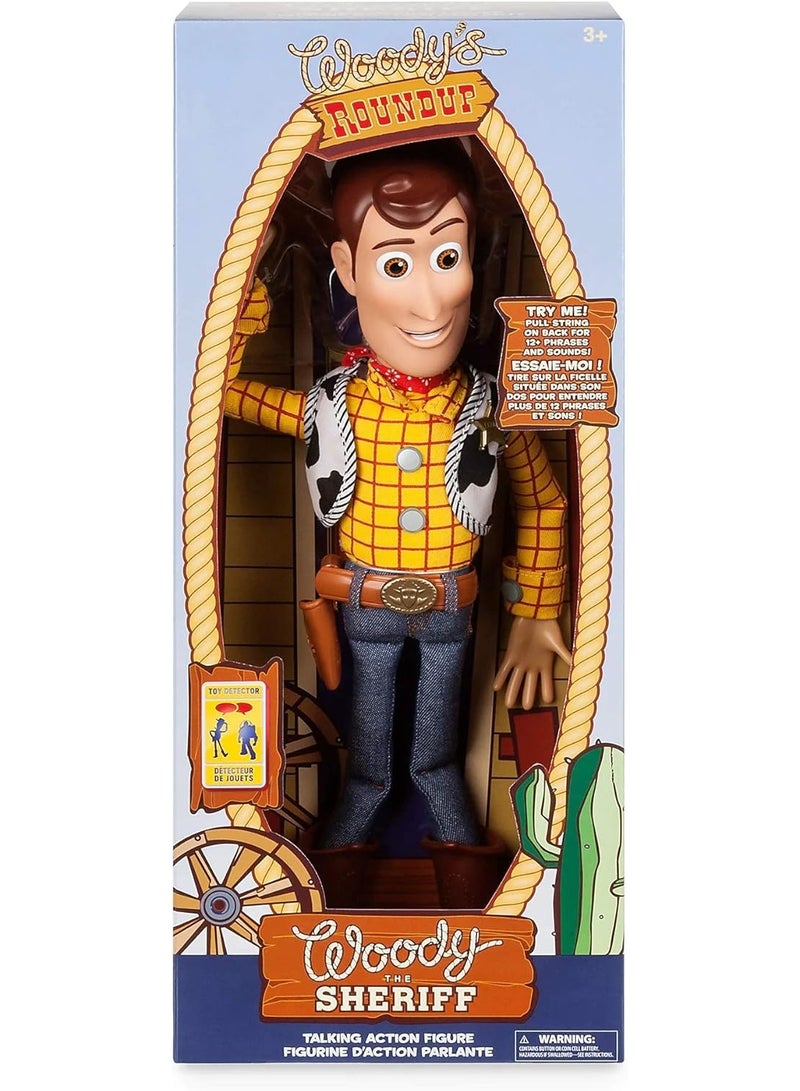 Disney Store Official Sheriff Woody Interactive Talking Action Figure, Toy Story Cowboy, 35cm/15”, Features 10+ English Phrases, Interacts with Other Toy Story Figures, Suitable for Ages 3+ - Image 5