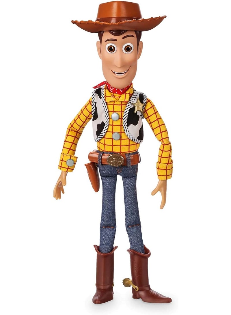 Disney Store Official Sheriff Woody Interactive Talking Action Figure, Toy Story Cowboy, 35cm/15”, Features 10+ English Phrases, Interacts with Other Toy Story Figures, Suitable for Ages 3+ - Image 1