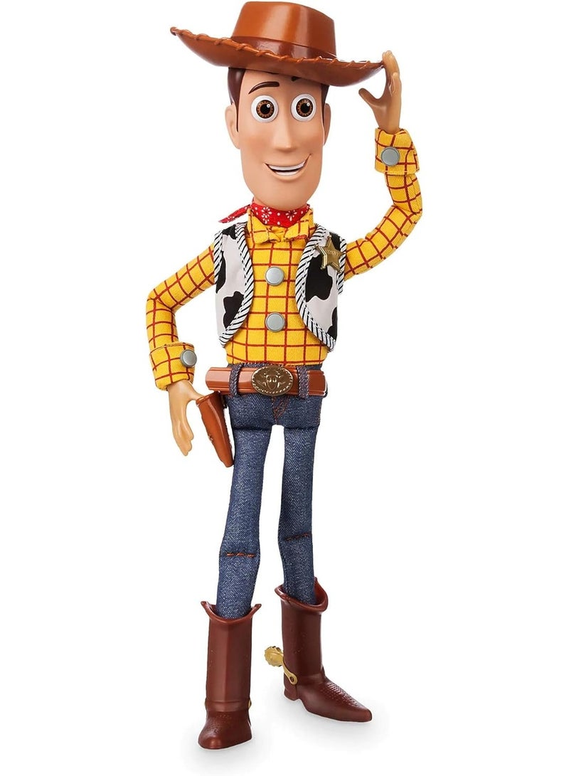 Disney Store Official Sheriff Woody Interactive Talking Action Figure, Toy Story Cowboy, 35cm/15”, Features 10+ English Phrases, Interacts with Other Toy Story Figures, Suitable for Ages 3+ - Image 2