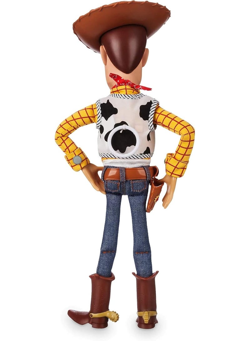 Disney Store Official Sheriff Woody Interactive Talking Action Figure, Toy Story Cowboy, 35cm/15”, Features 10+ English Phrases, Interacts with Other Toy Story Figures, Suitable for Ages 3+ - Image 3