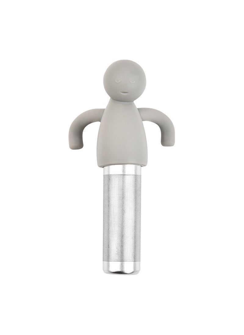 Generic - New Human-Shaped Tea Infuser Stainless Gray (fine hole) - Image 1