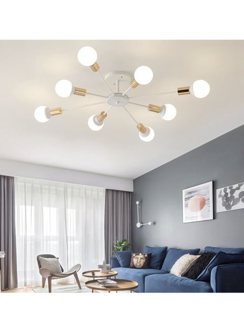 8 رئيس الحديثة ثريا السقف LED الإضاءة غرفة المعيشة غرفة نوم الثريات الجزيئية رؤساء متعددة تركيبات الإضاءة المنزلية الإبداعية