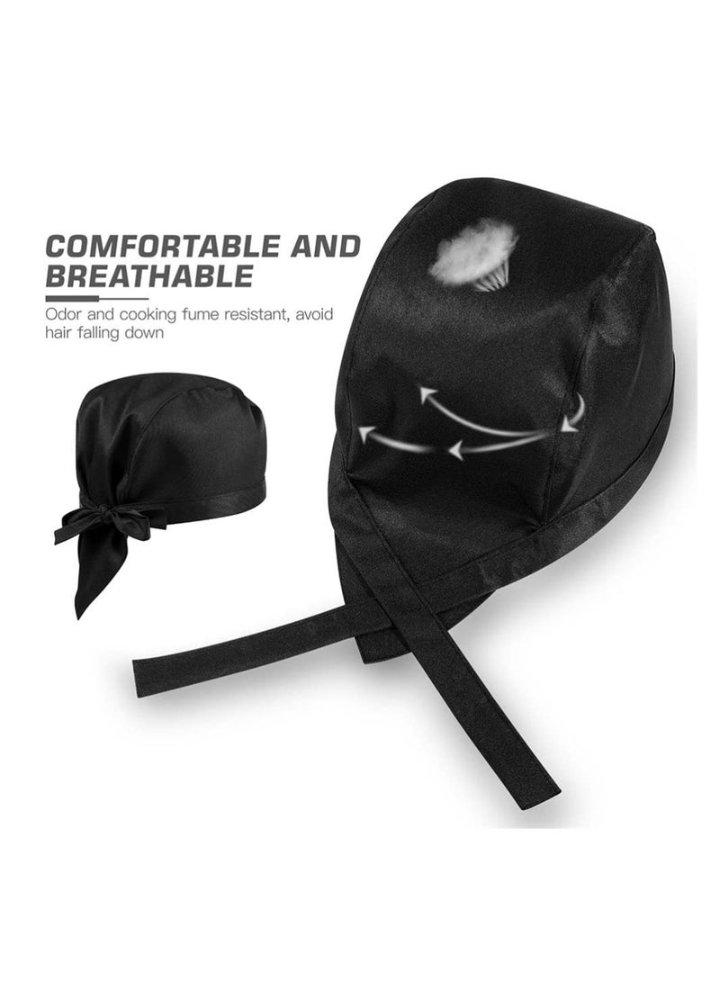 SYOSI 6Pcs Chef Work Hat for Women Men Cooking and Outdoor Activities Black - Image 4