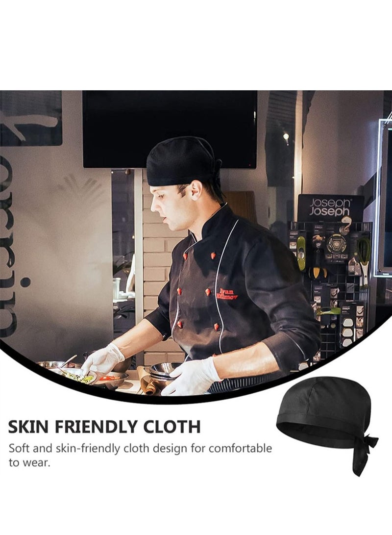 SYOSI 6Pcs Chef Work Hat for Women Men Cooking and Outdoor Activities Black - Image 5