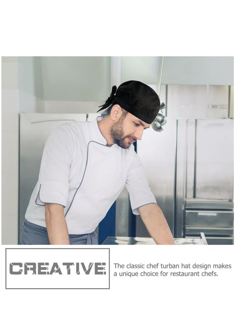SYOSI 6Pcs Chef Work Hat for Women Men Cooking and Outdoor Activities Black - Image 2