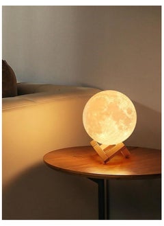 Scrolls Moon Lamp Moon Light Night Light for Kids Gift for Women USB Touch Control Brightness 3D Printed Warm White Lunar Lamp (3.5IN)  - Image 4