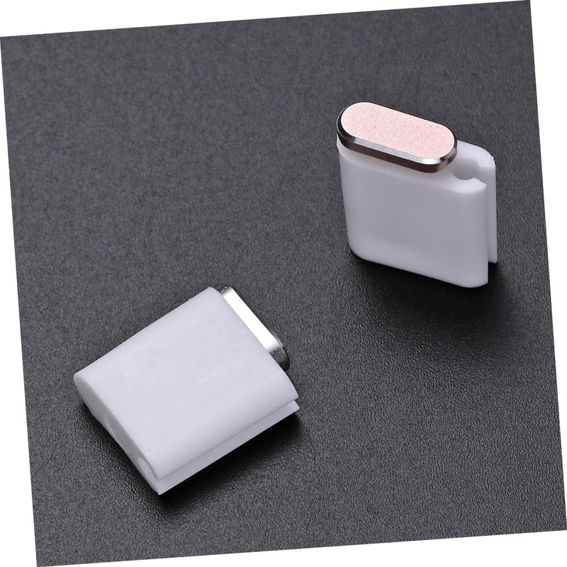Dust Plug For Mobile Phones Aluminum Alloy Charging Port Protector White 2 Pack - Image 5