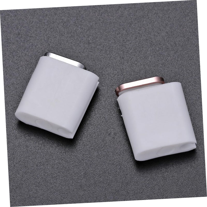 Dust Plug For Mobile Phones Aluminum Alloy Charging Port Protector White 2 Pack - Image 3