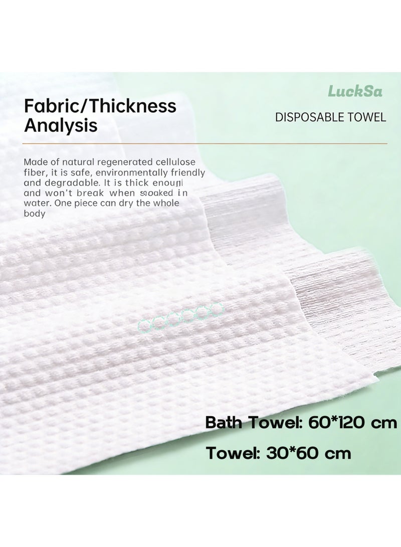 LuckSa Disposable Bath Towel and Towel 8-Piece Set, Body Towel with Powerful Water Absorption, Portable Travel Towel for Travel,Hotel, Trip, Camping, 60 * 120cm and 30 *60cm - Image 2