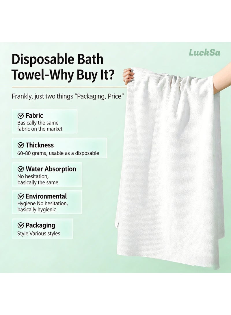 LuckSa Disposable Bath Towel and Towel 8-Piece Set, Body Towel with Powerful Water Absorption, Portable Travel Towel for Travel,Hotel, Trip, Camping, 60 * 120cm and 30 *60cm - Image 3