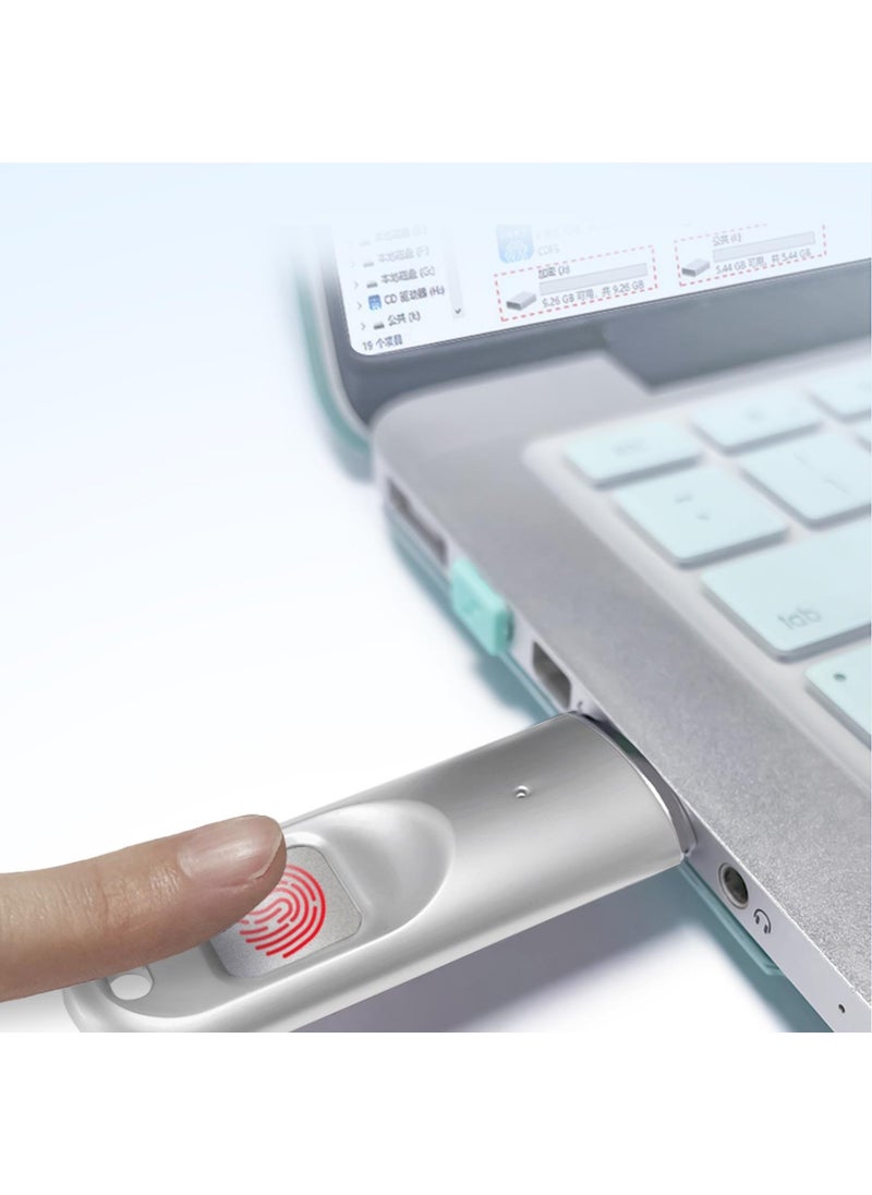 DM FD069 Encrypted USB 3.0 64GB Flash Memory with Fingerprint Reader  - Image 3