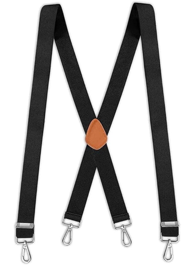 ChicAbode Suspenders for Men, X-Back, Solid Color Heavy Duty Suspenders Wide Adjustable, Men's Suspenders with 4 Snap Hooks - Image 1
