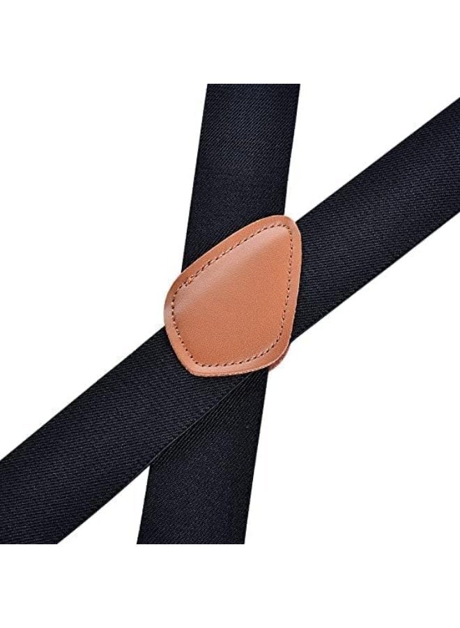 ChicAbode Suspenders for Men, X-Back, Solid Color Heavy Duty Suspenders Wide Adjustable, Men's Suspenders with 4 Snap Hooks - Image 2