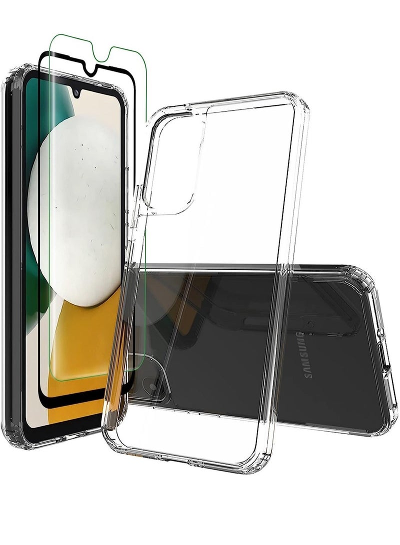 Raxoom Galaxy A34 5G Case Samsung A34 5G Case with 2* Screen Protector Premium Clear Back Panel + TPU Bumper Cover - Image 1