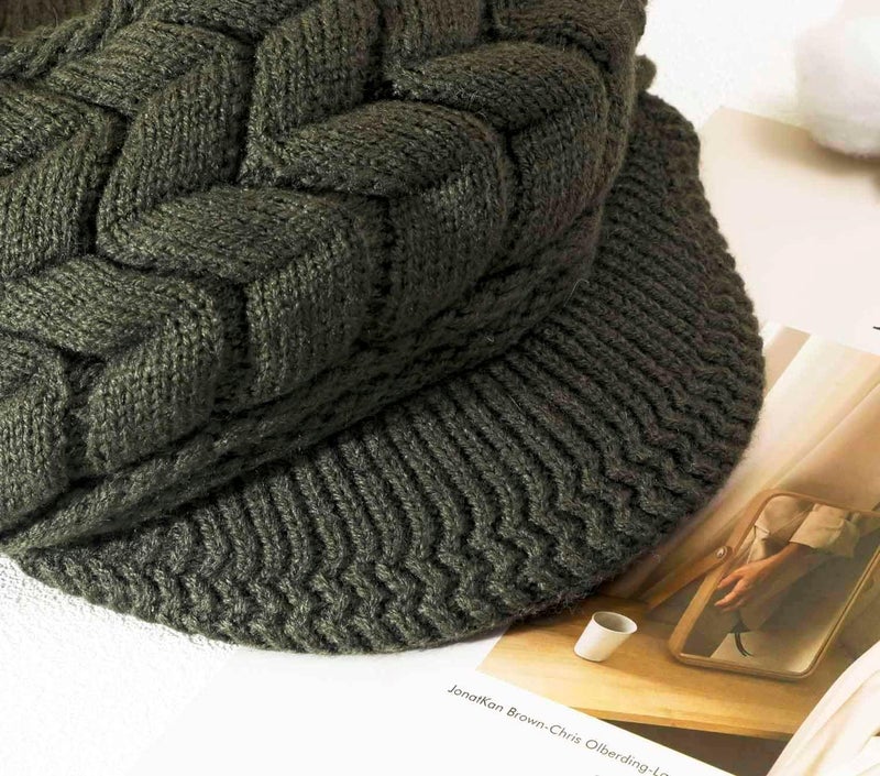 HINDAWI Women Winter Warm Knit Hat Wool Snow Ski Caps with Visor - Image 4