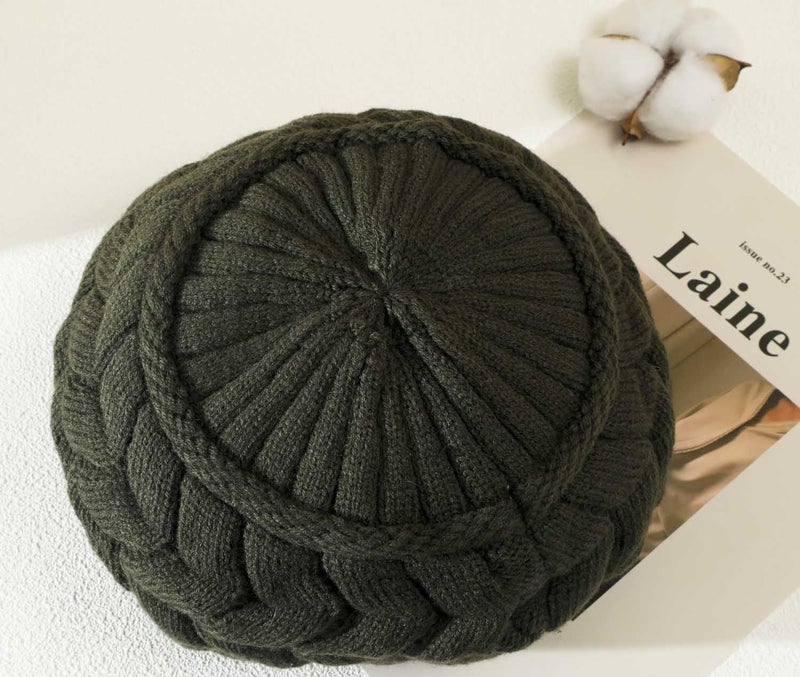 HINDAWI Women Winter Warm Knit Hat Wool Snow Ski Caps with Visor - Image 3