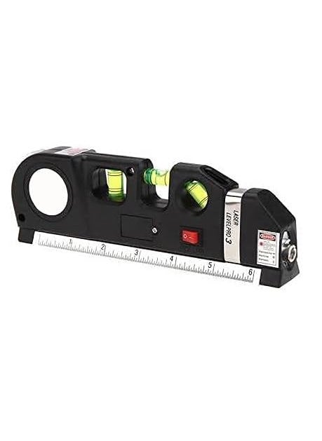 Rangwell Rangwell NX Level Laser Plastic Horizon Vertical Measure Tape Aligner Bubbles Ruler Multifunction Leveler Tool Laser Level Tool Multipurpose Laser Level Kit L3  - Image 1