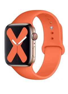 ten.tech Ten Tech Silicone Sport Band for Apple Watch Ultra/Ultra 2 49mm 45mm 44mm 42mm, Waterproof Soft Silicone Sports Band for iWatch Ultra SE 8/7/6/5/4/3/2/1, orange  - Image 1