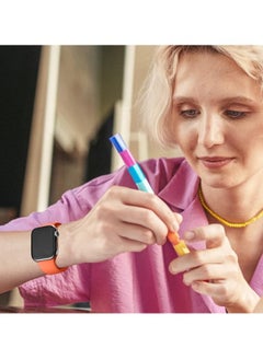 ten.tech Ten Tech Silicone Sport Band for Apple Watch Ultra/Ultra 2 49mm 45mm 44mm 42mm, Waterproof Soft Silicone Sports Band for iWatch Ultra SE 8/7/6/5/4/3/2/1, orange  - Image 2