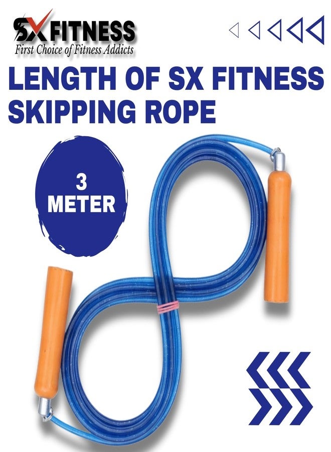 إس إكس حبل قفز SX Fitness بمقبض خشبي مريح لتخفيف الوزن/الإحماء/الرياضة/اللياقة البدنية - Image 3