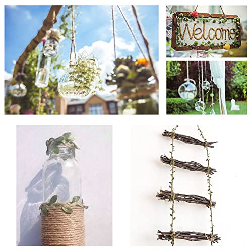 UCLEVER Artificial Vine Natural Hemp Rope Burlap Leaf Ribbon for Jungle Safari Birthday Party Decorations (33FT) - Image 3