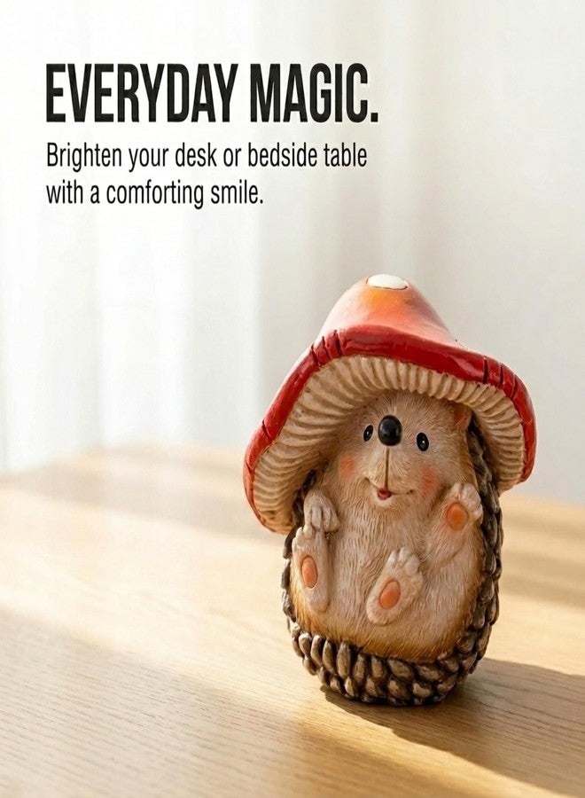 The Bridge Collection Mushroom Hedgehog Figurine - 3.25" Hedgehog with Mushroom Hat - Hedgehog Toadstool Figure - Image 5