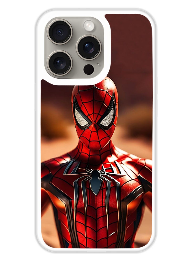 Theodor Protective Case Cover For APPLE IPHONE 15 Pro Max Spider Man 3 (White Bumper) - Image 1