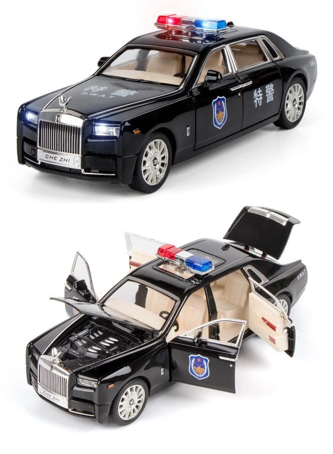 Magicwand® 1:24 Scale Die-Cast Zinc Alloy Rollls Roycce【Police SUV【Black】 with 6 Openable Doors,Lights & Music【Pack of 1】 - Image 1