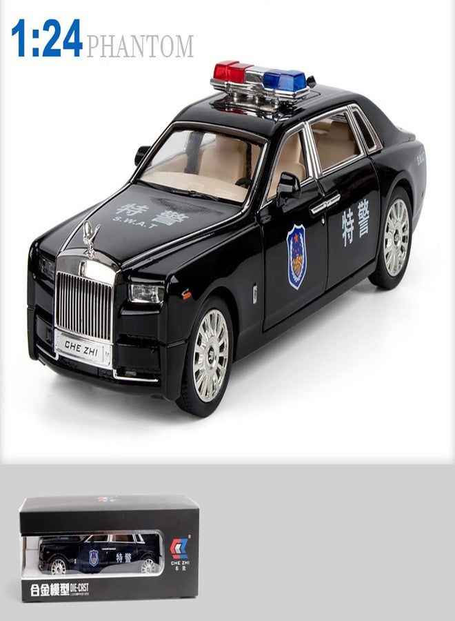 Magicwand® 1:24 Scale Die-Cast Zinc Alloy Rollls Roycce【Police SUV【Black】 with 6 Openable Doors,Lights & Music【Pack of 1】 - Image 3