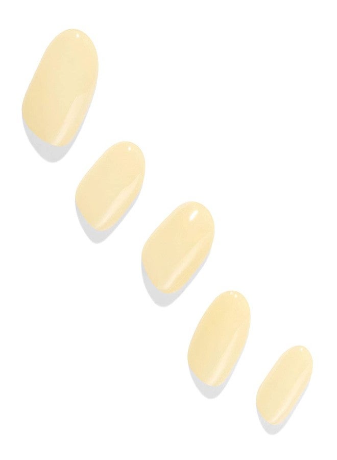 Dashing Diva Glaze | Gel Nail Stickers | Artificial Nails | Hardened Type | False Nails | Easy To Apply (Pastel Lemon) - Image 1