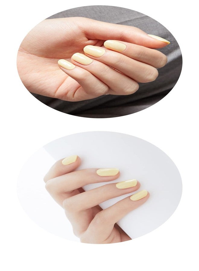 Dashing Diva Glaze | Gel Nail Stickers | Artificial Nails | Hardened Type | False Nails | Easy To Apply (Pastel Lemon) - Image 5