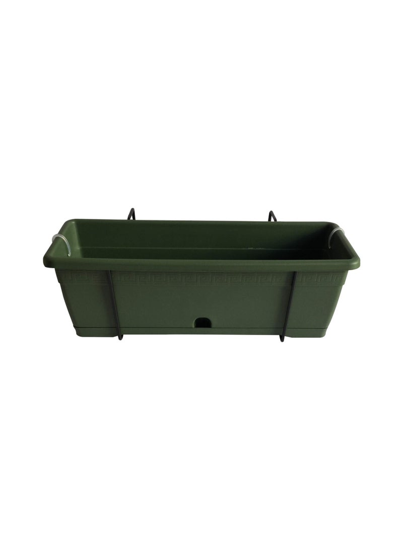 IDEL Rectangular Hanging Flower Planter KIT VERSILIA 40CM-50CM – Balcony & Indoor Garden Pots with Hooks – Durable Plastic Hanging Planters – Made in Italy - by Idel - Image 1