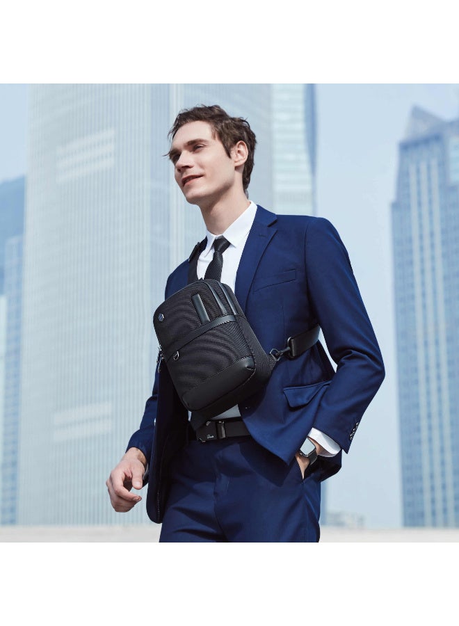 ARCTIC HUNTER Fashion Chest Bag Water Resistant Anti-Theft Polyester Crossbody Bag Business Travel Casual for Men Women, XB00678, Black - Image 2