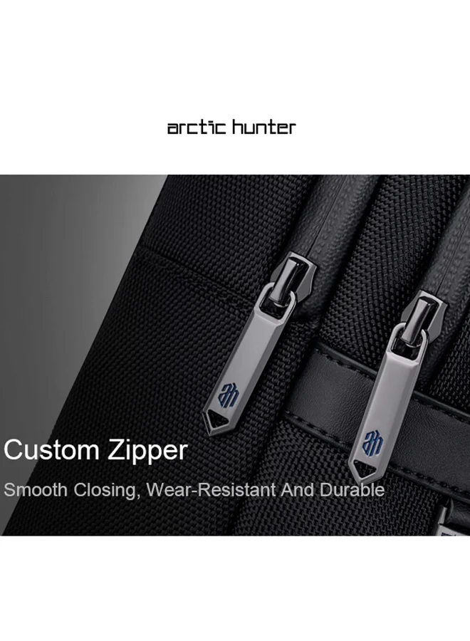 Arctic Hunter  Fashion Chest Bag Water Resistant Anti-Theft Polyester Crossbody Bag Business Travel Casual for Men Women, XB00678, Black  | Best Price UAE