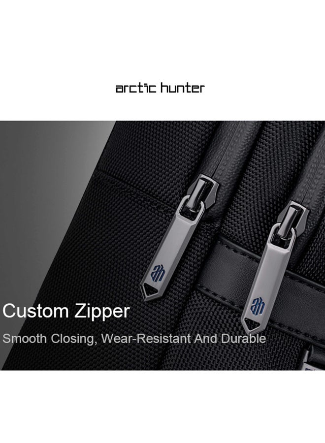 ARCTIC HUNTER Fashion Chest Bag Water Resistant Anti-Theft Polyester Crossbody Bag Business Travel Casual for Men Women, XB00678, Black - Image 3