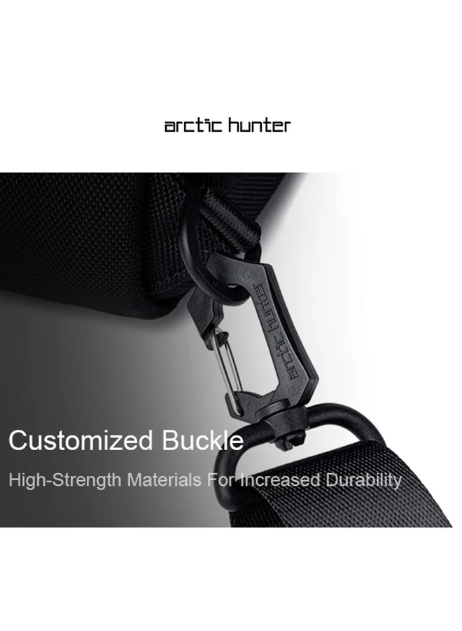 Arctic Hunter  Fashion Chest Bag Water Resistant Anti-Theft Polyester Crossbody Bag Business Travel Casual for Men Women, XB00678, Black  | Best Price UAE