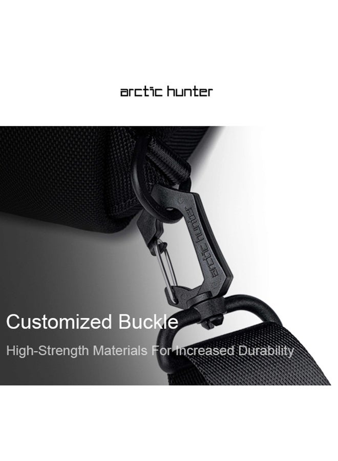 ARCTIC HUNTER Fashion Chest Bag Water Resistant Anti-Theft Polyester Crossbody Bag Business Travel Casual for Men Women, XB00678, Black - Image 5
