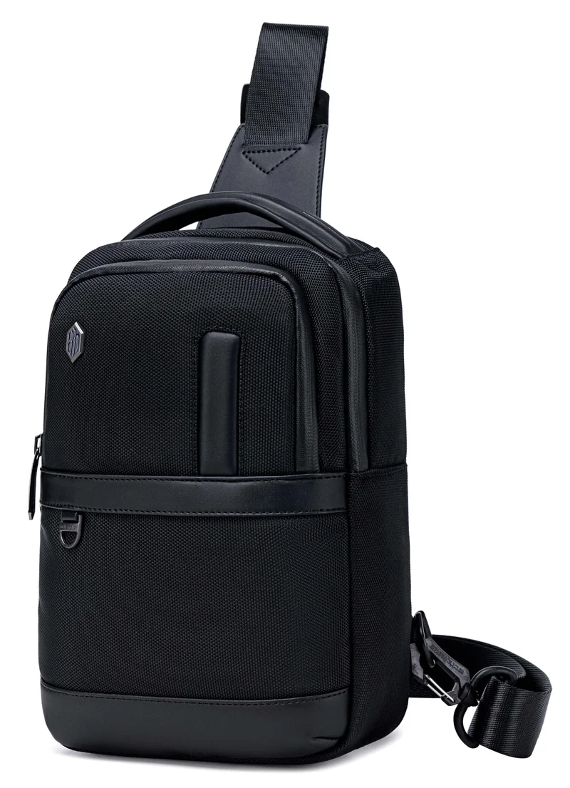 أركتيك هانتر Fashion Chest Bag Water Resistant Anti-Theft Polyester Crossbody Bag Business Travel Casual for Men Women, XB00678, Black