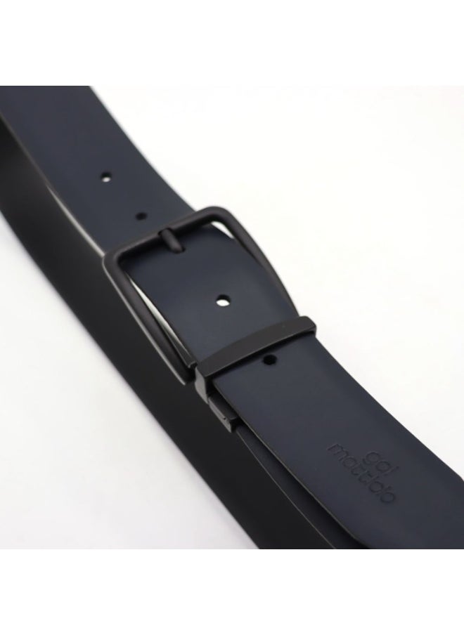Gai mattiolo Gai Mattiolo Men’s Double-Face Calf Leather Belt – Reversible – 35mm Wide Italian Made Belt  - Image 4