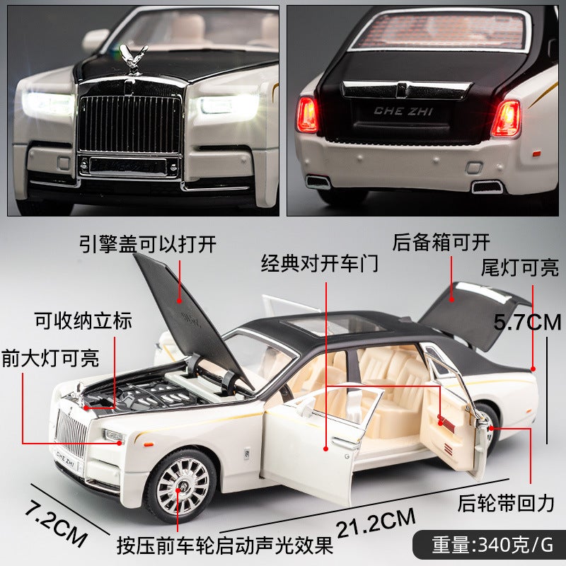Phantom 1:24 Simulated Metal Car Model Ornaments Luxury Car Sedan Kidsren'S Toy Car - Image 3