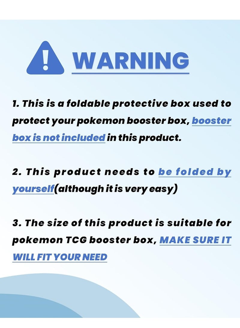 5packBooster Box Case - Clear Storage for PKMN Booster Box, 0.50mm Thick, 5.5 x 3.2 x 4.8 inches, 5 Count - Image 5