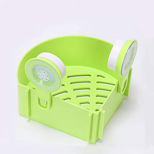 TOPHAVEN Plastic Inter Design Triangle Shelf Rack for Bathroom and Kitchen with Wall Suction Cup Organizer, Medium Size (Multicolour) - Image 5