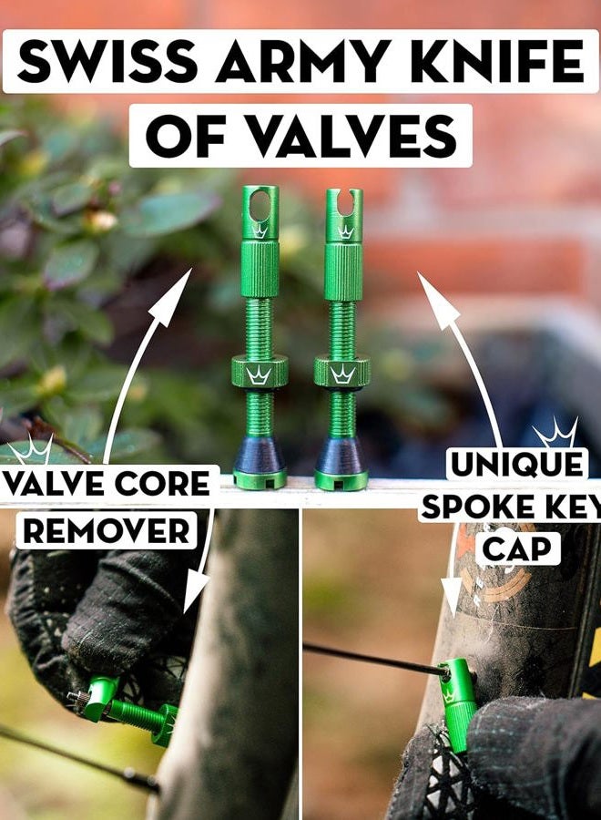 PEATY'S x Chris King (MK2) Tubeless Valves - Bike Tyre Valves (Emerald, 60mm), PTV2 - Image 4