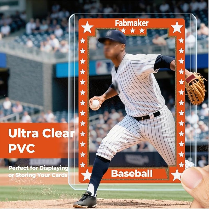 Fabmaker 240 Card Sleeves, 3 x 4 Topload for Cards, Hard Plastic Baseball Card Protectors, Ultra Clear Rigid Topload for Baseball, Football, Sports Cards(120 Topload + 120 Card Sleeves) - Image 3