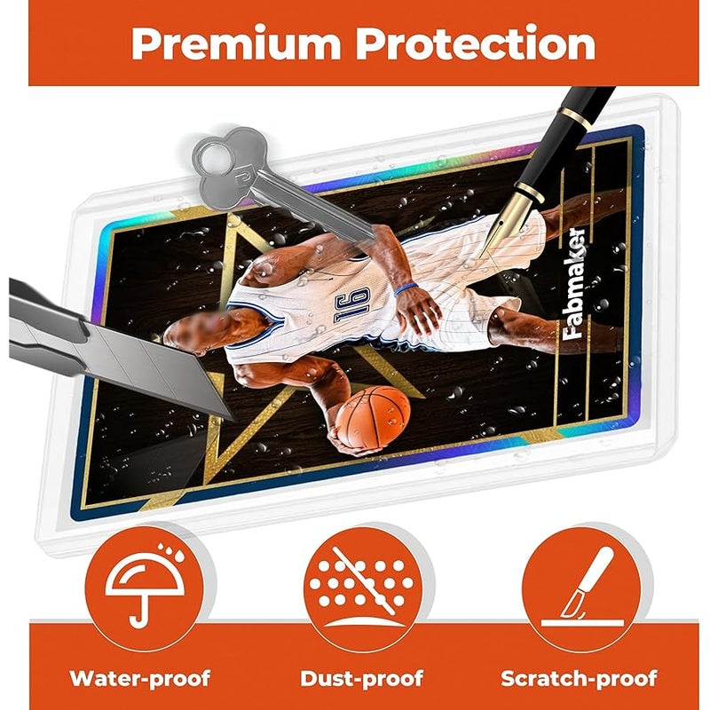Fabmaker 240 Card Sleeves, 3 x 4 Topload for Cards, Hard Plastic Baseball Card Protectors, Ultra Clear Rigid Topload for Baseball, Football, Sports Cards(120 Topload + 120 Card Sleeves) - Image 4