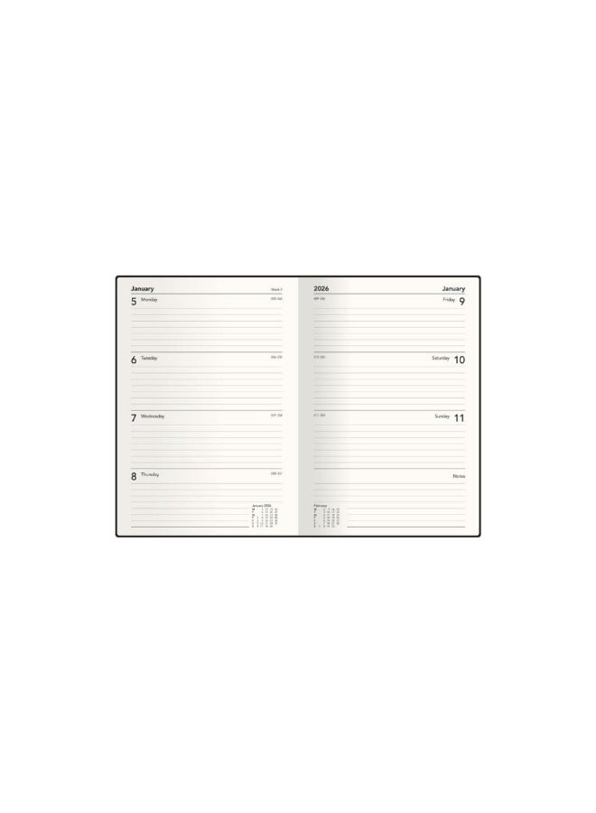 Collins Bella Ramsey Cat 12 Month Planner, July 2025-July 2026 Week-to-View Diary, A5 Hard Cover, Tree - Image 5
