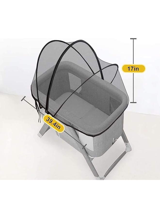 KASTWAVE Mosquito Net For Stroller Zipper Design Encrypted Mesh Retractable And Foldable Anti Mosquito Breathable Mosquito Stable And Durable Non Deformation Full Cover Universal (Black) - Image 4