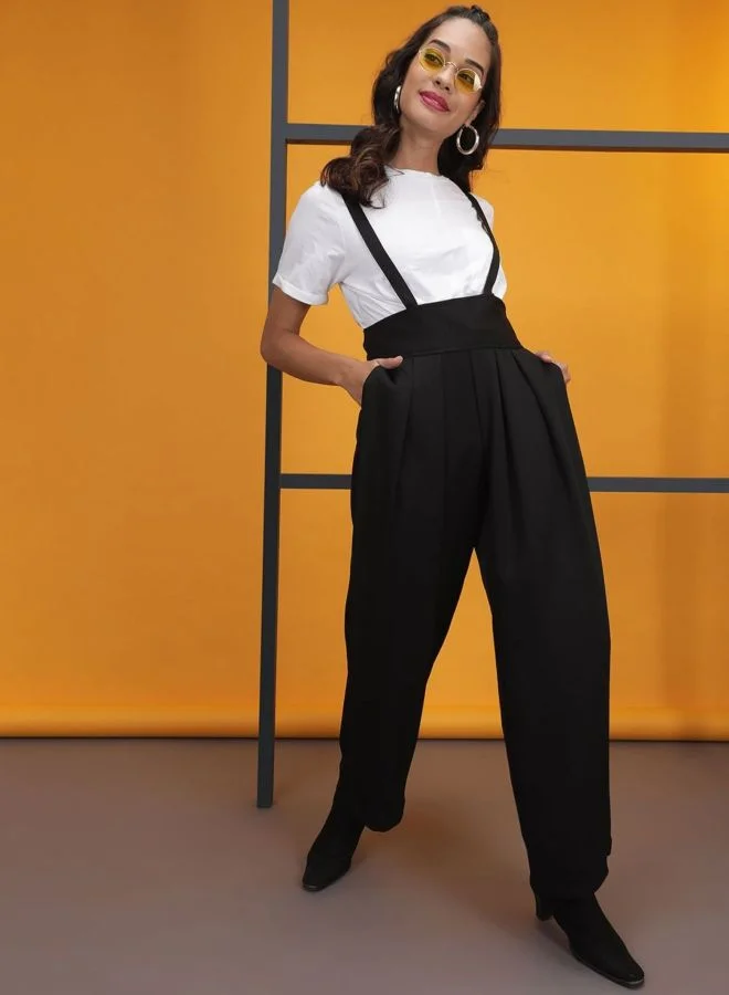 Freehand  Women Regular Fit Solid High Rise Pleated Pant for Women | Best Price UAE